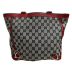 Gucci Abbey Beige Red Gold GG Canvas Leather Tote — view 2