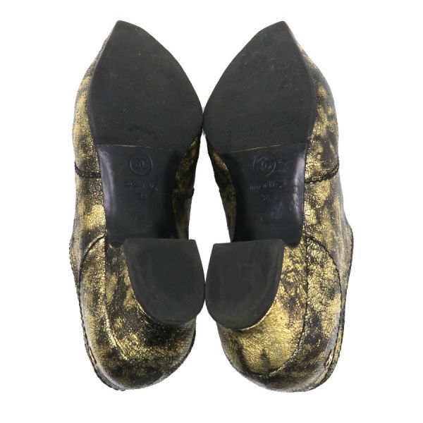 Chanel Loafers Gold — view 9