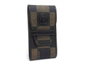 Fendi Cigarette Case Pecan Pattern Brown Leather