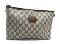 Gucci Clutch Vintage Plus Beige Brown Leather Second