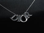 Dior Necklace Silver Metal Logo — view 2