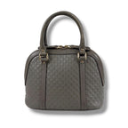 Gucci Micro Guccissima Leather 2-Way Shoulder Bag Light Gray — view 3