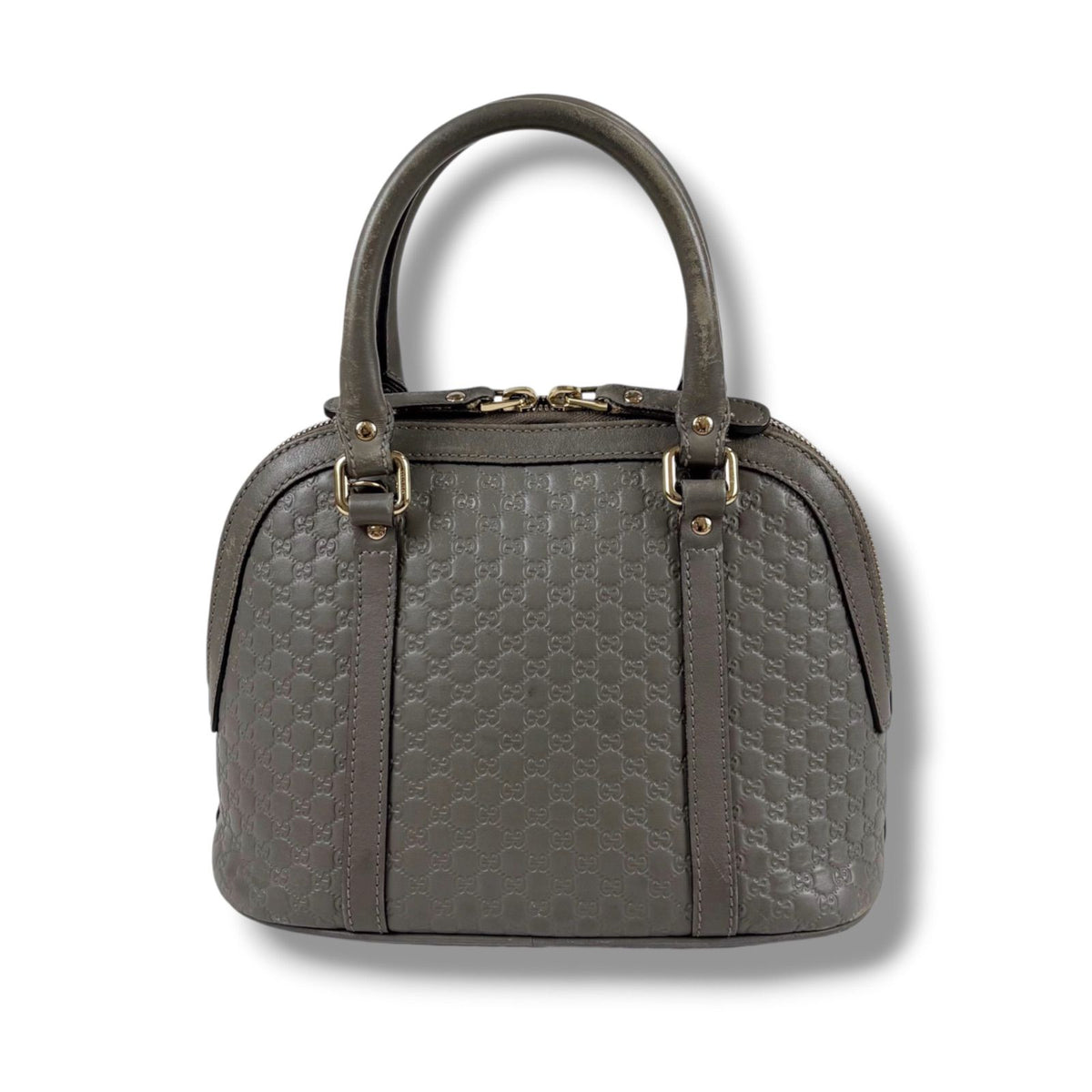 Gucci Micro Guccissima Leather 2-Way Shoulder Bag Light Gray — view 3