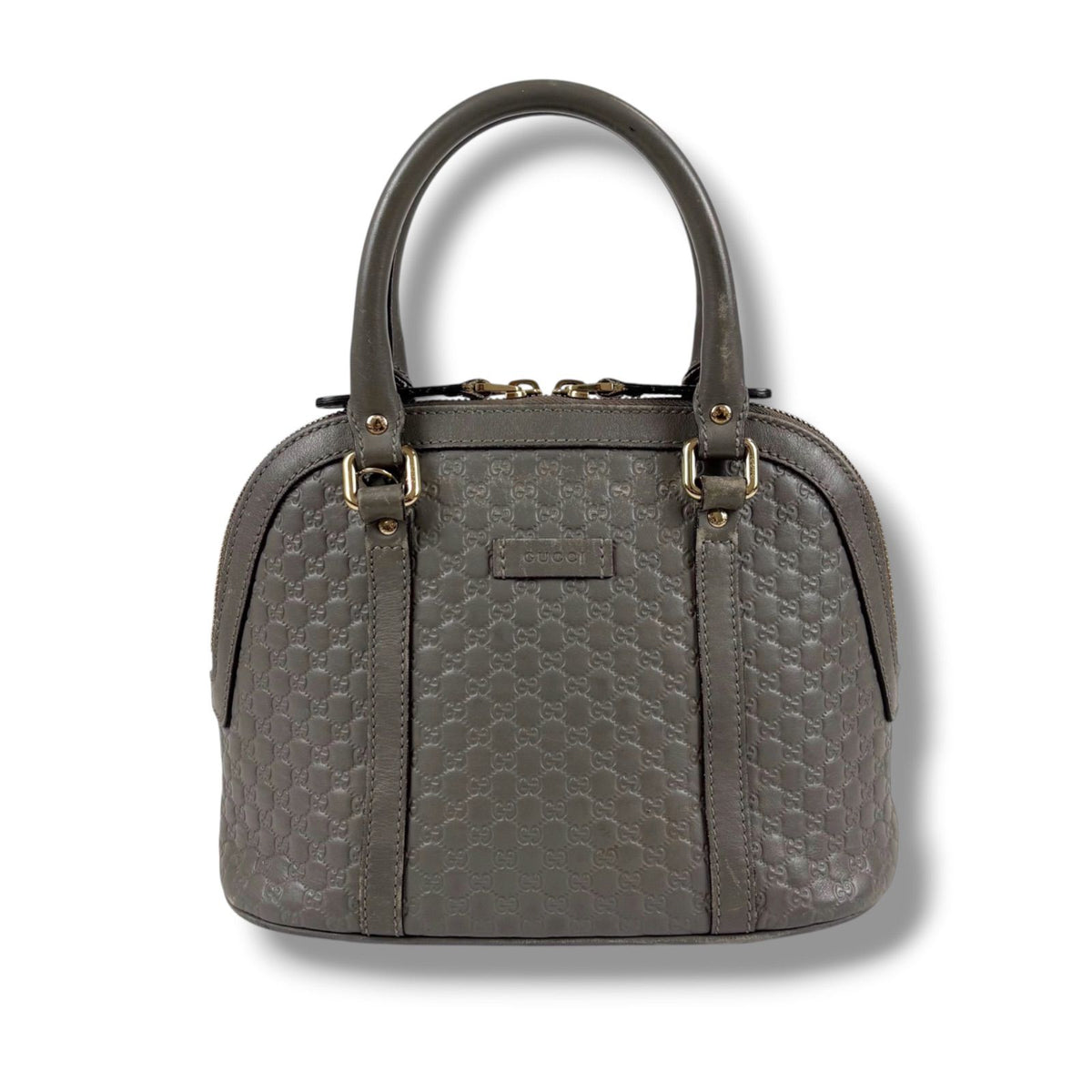 Gucci Micro Guccissima Leather 2-Way Shoulder Bag Light Gray — view 2