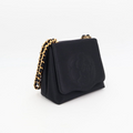 Chanel Quilted Satin Camellia Shoulder