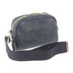 Prada Vitello Daino Shoulder Bag Leather Nero Black