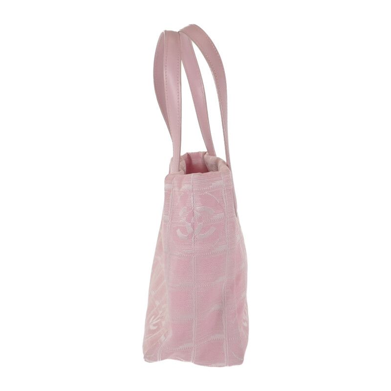 Chanel New Travel Line Tote TPM Nylon Leather Pink — view 5