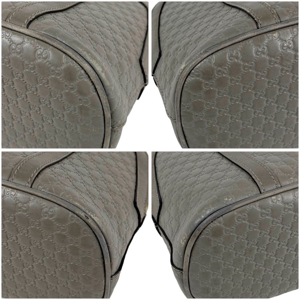 Gucci Micro Guccissima Leather 2-Way Shoulder Bag Light Gray — view 6