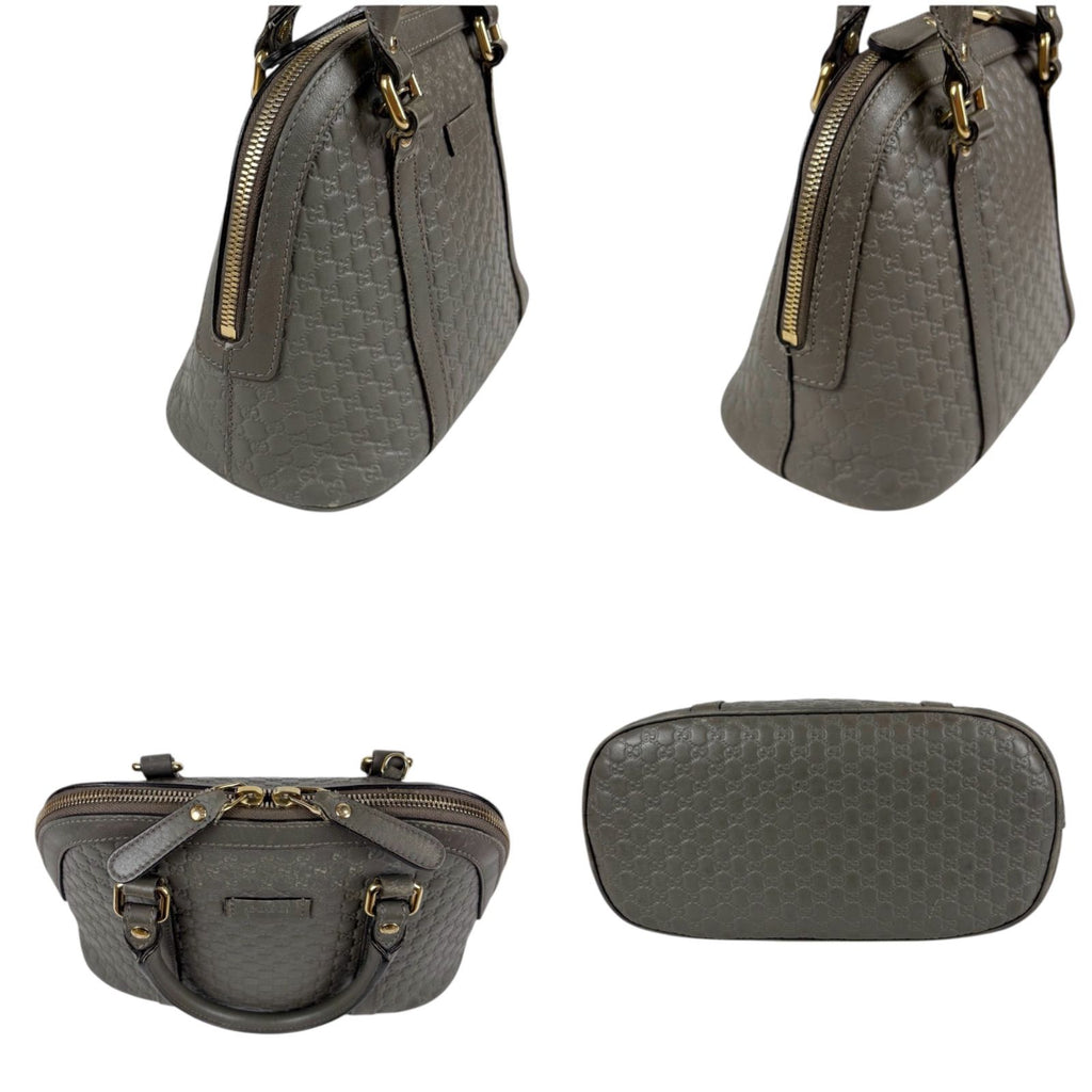 Gucci Micro Guccissima Leather 2-Way Shoulder Bag Light Gray — view 4