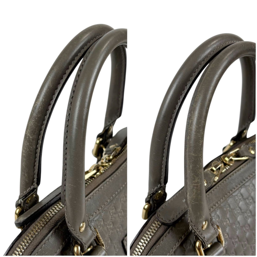 Gucci Micro Guccissima Leather 2-Way Shoulder Bag Light Gray — view 7