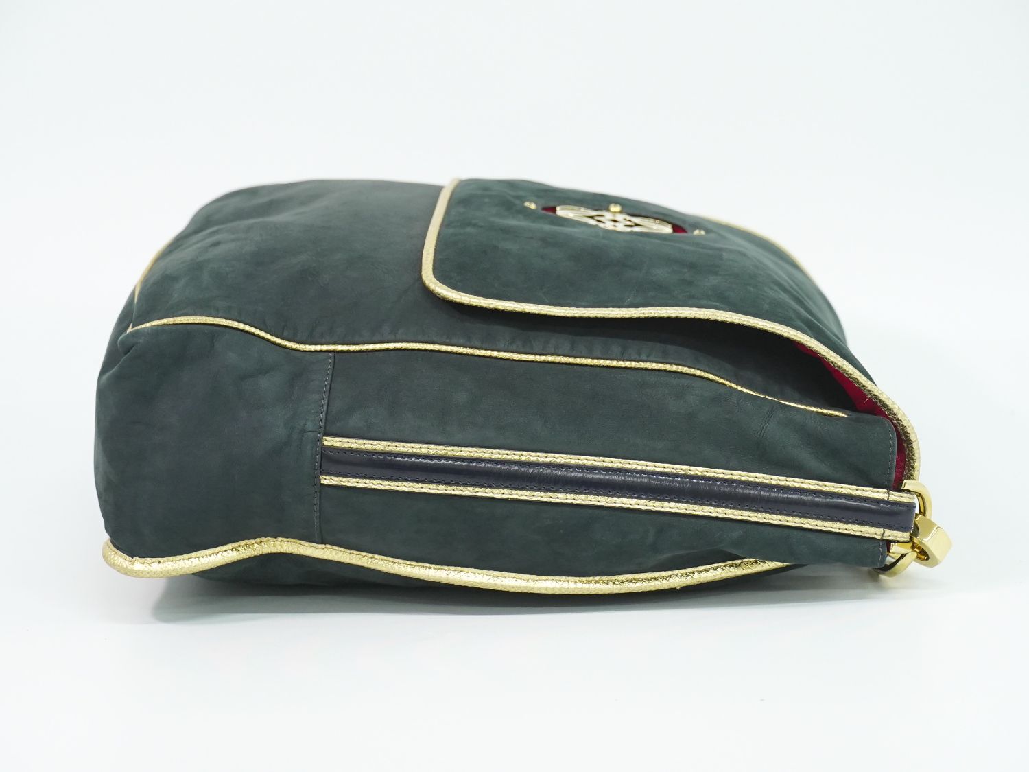 Loewe Maia Anagram Shoulder Bag Suede Leather Black — view 4