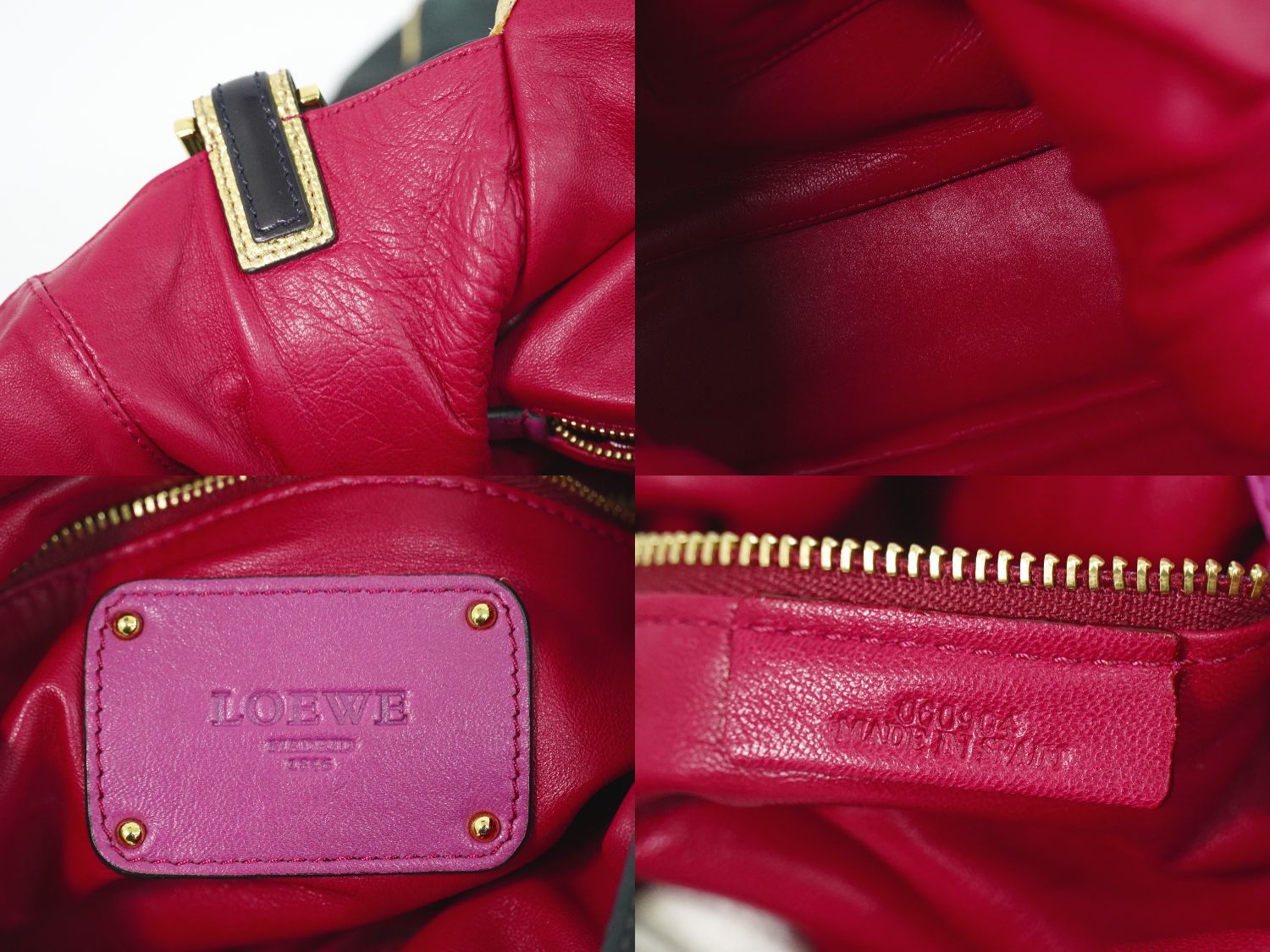 Loewe Maia Anagram Shoulder Bag Suede Leather Black — view 9