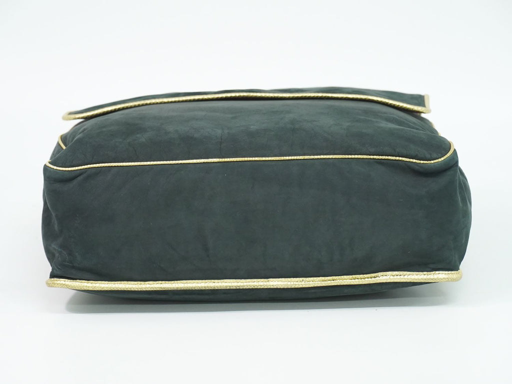 Loewe Maia Anagram Shoulder Bag Suede Leather Black — view 3