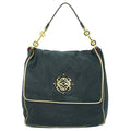 Loewe Maia Anagram Shoulder Bag Suede Leather Black