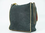 Loewe Maia Anagram Shoulder Bag Suede Leather Black — view 2
