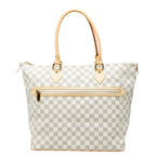 Louis Vuitton Damier Azur Saleya GM Tote White Leather