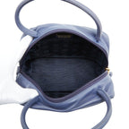 Loewe Anagram Handbag Blue Leather — view 8