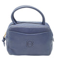 Loewe Anagram Handbag Blue Leather