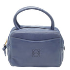 Loewe Anagram Handbag Blue Leather