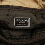 Prada Tote Shoulder Bag Brown Nylon — view 7