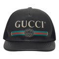 Gucci Interlocking Sherry Line Baseball Cap Mesh XL 60 Black Leather 1