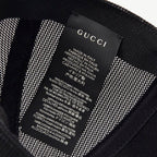 Gucci Interlocking Sherry Line Baseball Cap Mesh XL 60 Black Leather 1 — view 8