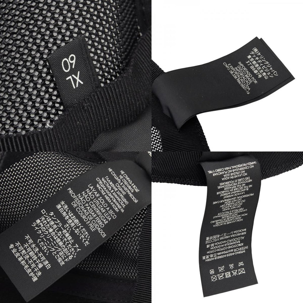 Gucci Interlocking Sherry Line Baseball Cap Mesh XL 60 Black Leather 1 — view 9