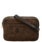 Loewe Anagram Crossbody Shoulder Bag Brown Leather Suede