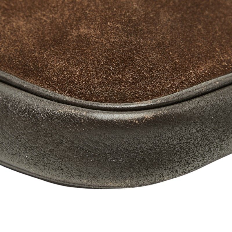 Loewe Anagram Crossbody Shoulder Bag Brown Leather Suede — view 4