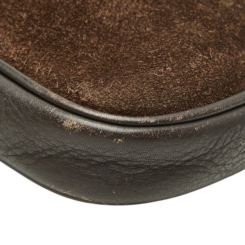 Loewe Anagram Crossbody Shoulder Bag Brown Leather Suede — view 5