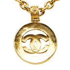Chanel CC Logo Gripoix Necklace Gold Plated — view 3