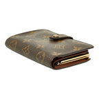 Louis Vuitton Monogram Porte-Monnaie Viet Viennois Bifold Wallet Brown Leather — view 4