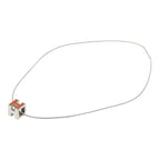 Hermes Cage de Ash Cube Necklace Silver Metal — view 4