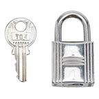 Hermes Cadena Padlock Key Set Silver Metal 1