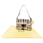 Fendi Mamma Bucket Zebra Pattern Calf Hair White Black Shoulder — view 2