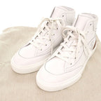 Hermes Get Up High Cut 40.5 Leather White Brown Sneakers — view 2