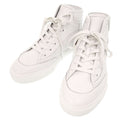 Hermes Get Up High Cut 40.5 Leather White Brown Sneakers