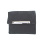 Gucci GG Canvas Leather Black Hook Wallet