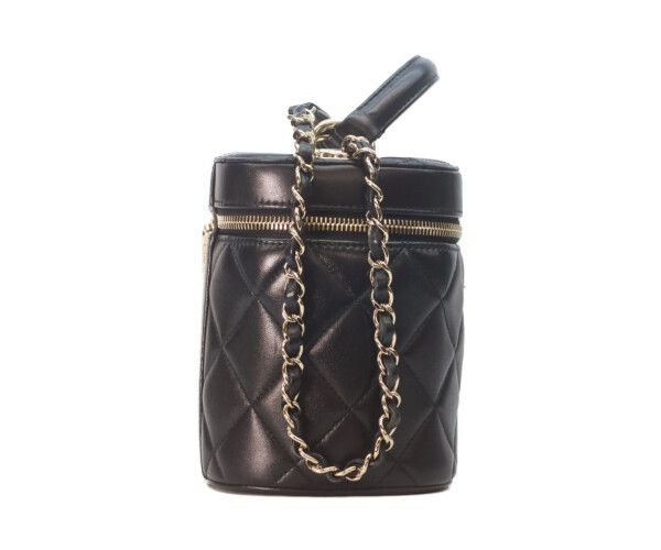 Chanel Black Gold Lamb Trendy CC 2-Way Vanity — view 4