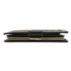 Fendi Bifold Wallet Zucca Canvas Leather Brown Kiss Lock Compact — view 4