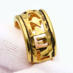Chanel Earrings Open Logo Half Hoop Metal Gold Plated — view 6