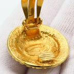 Chanel Earrings CC Logo Metal Gold Plated Vintage — view 6