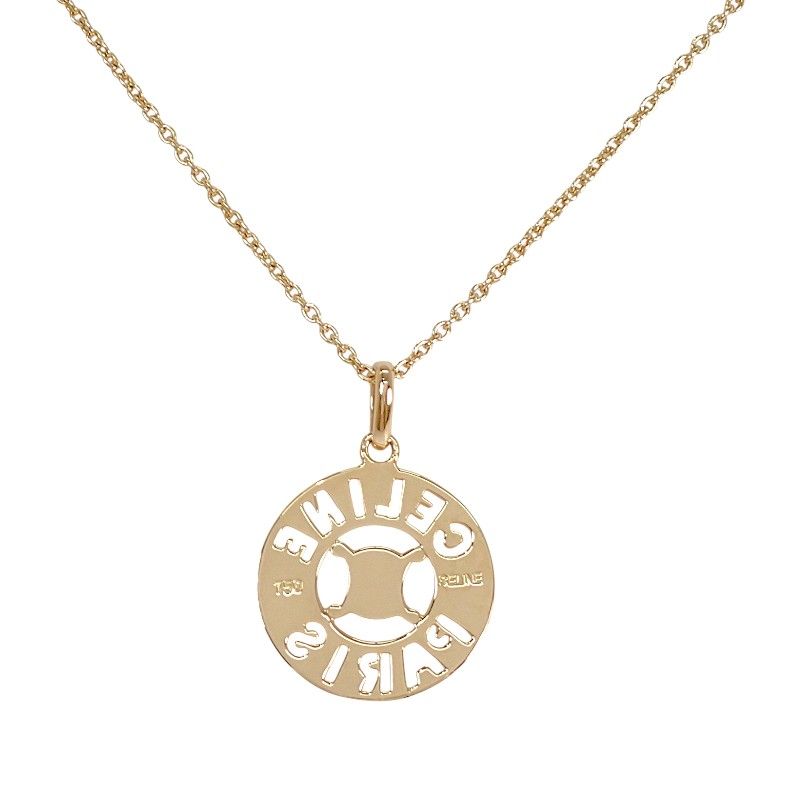 Celine Macadam Circle Pendant 18k Gold — view 2