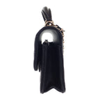 Chanel Quilted Flap Phone Case 2-Way Shoulder Bag Lambskin Black Gold — view 5