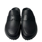 Hermes Mix Mules 36 Leather Black Slip