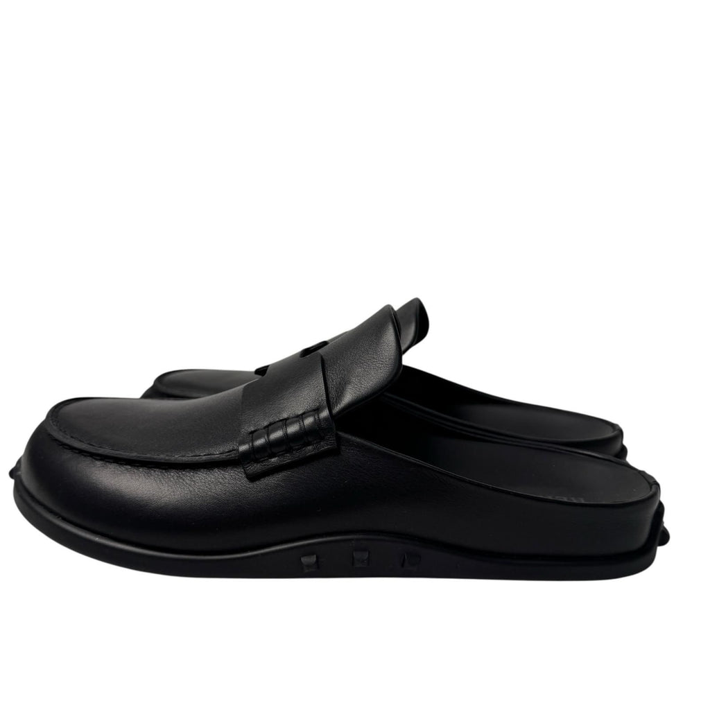 Hermes Mix Mules 36 Leather Black Slip — view 3