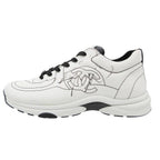 Chanel Sneakers CC Logo Stitch Shoes White