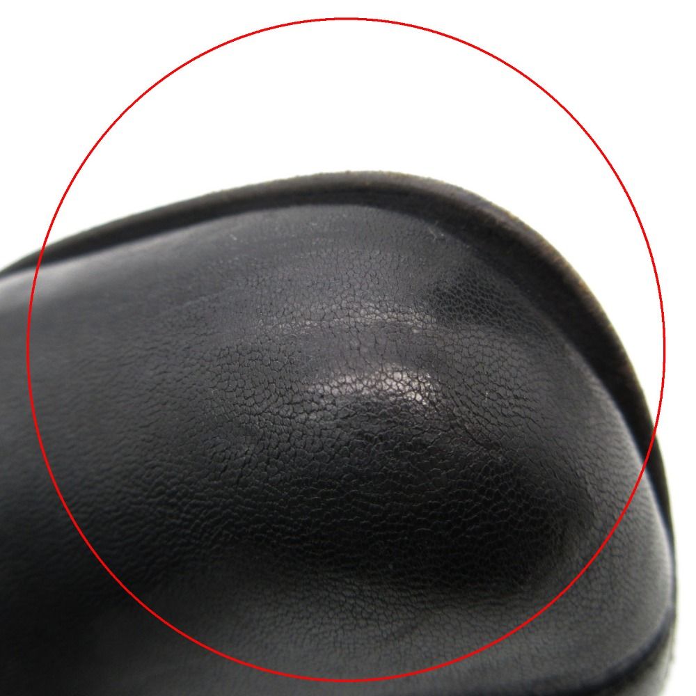 Bottega Veneta Boots Leather Long Center Seam Side Zip Shoes Black — view 7
