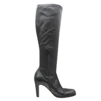 Bottega Veneta Boots Leather Long Center Seam Side Zip Shoes Black — view 2