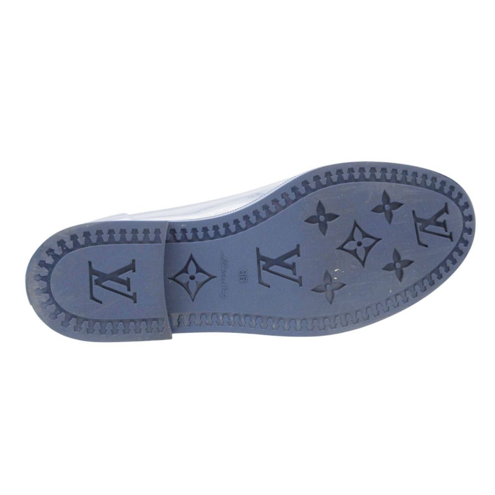 Louis Vuitton Boots Long Rain Lava Monogram LV Logo Shoes Blue — view 5